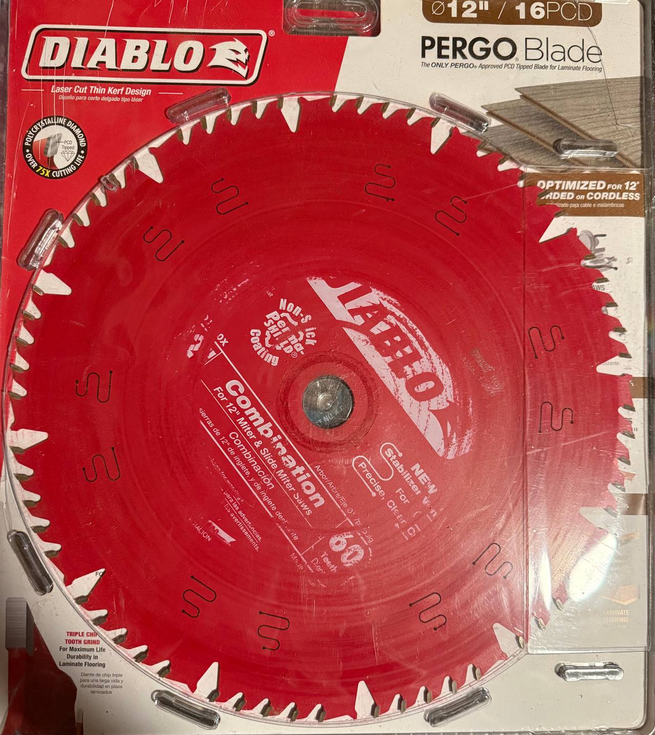 Diablo 12" 60-Teeth Pergo Laminate Saw Blade