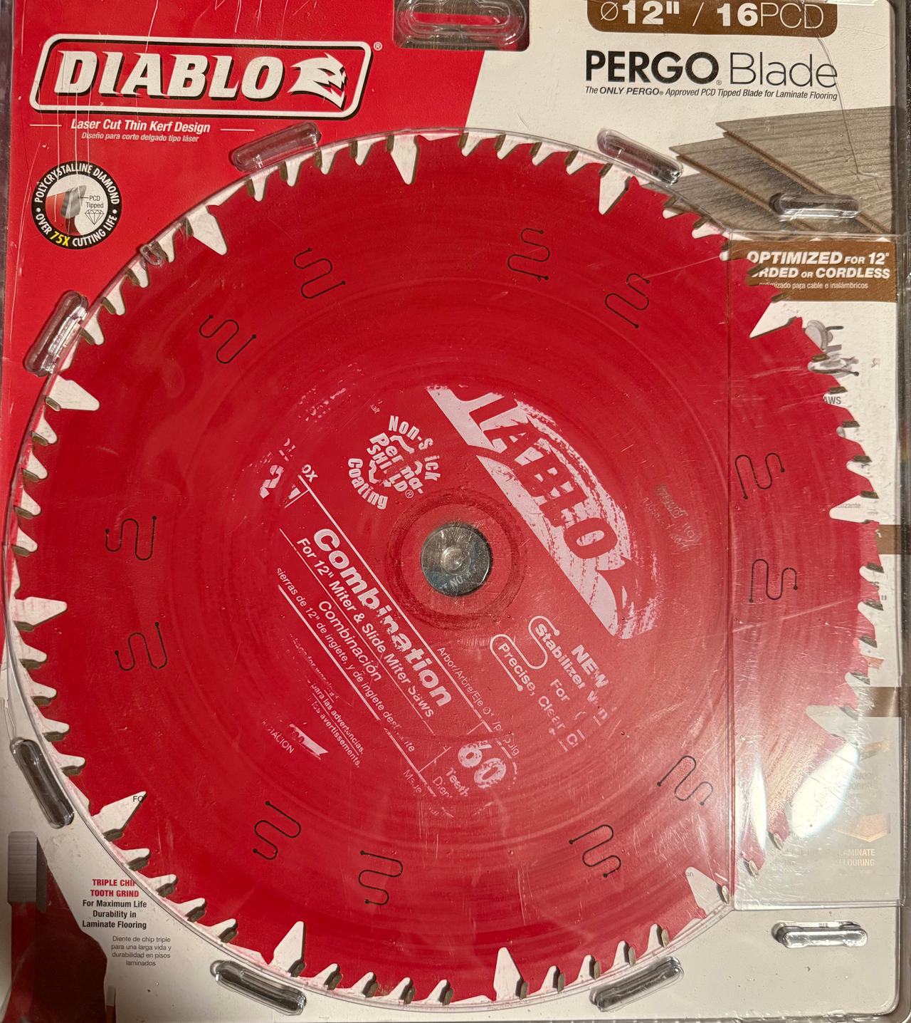 Diablo 12" 60-Teeth Pergo Laminate Saw Blade
