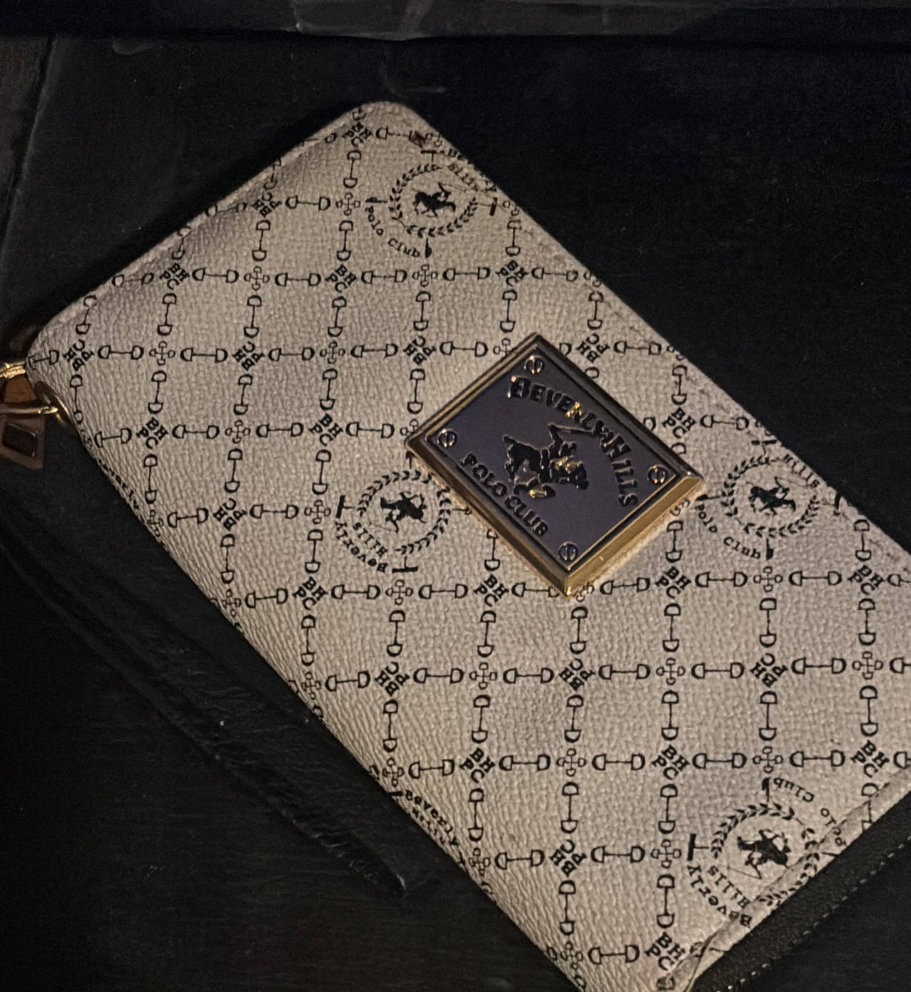 Beverly Hills Polo Club Monogram Zip-Around Wallet