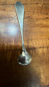 English Silver Plate Salt Cellar with Cobalt Liner - Image 3