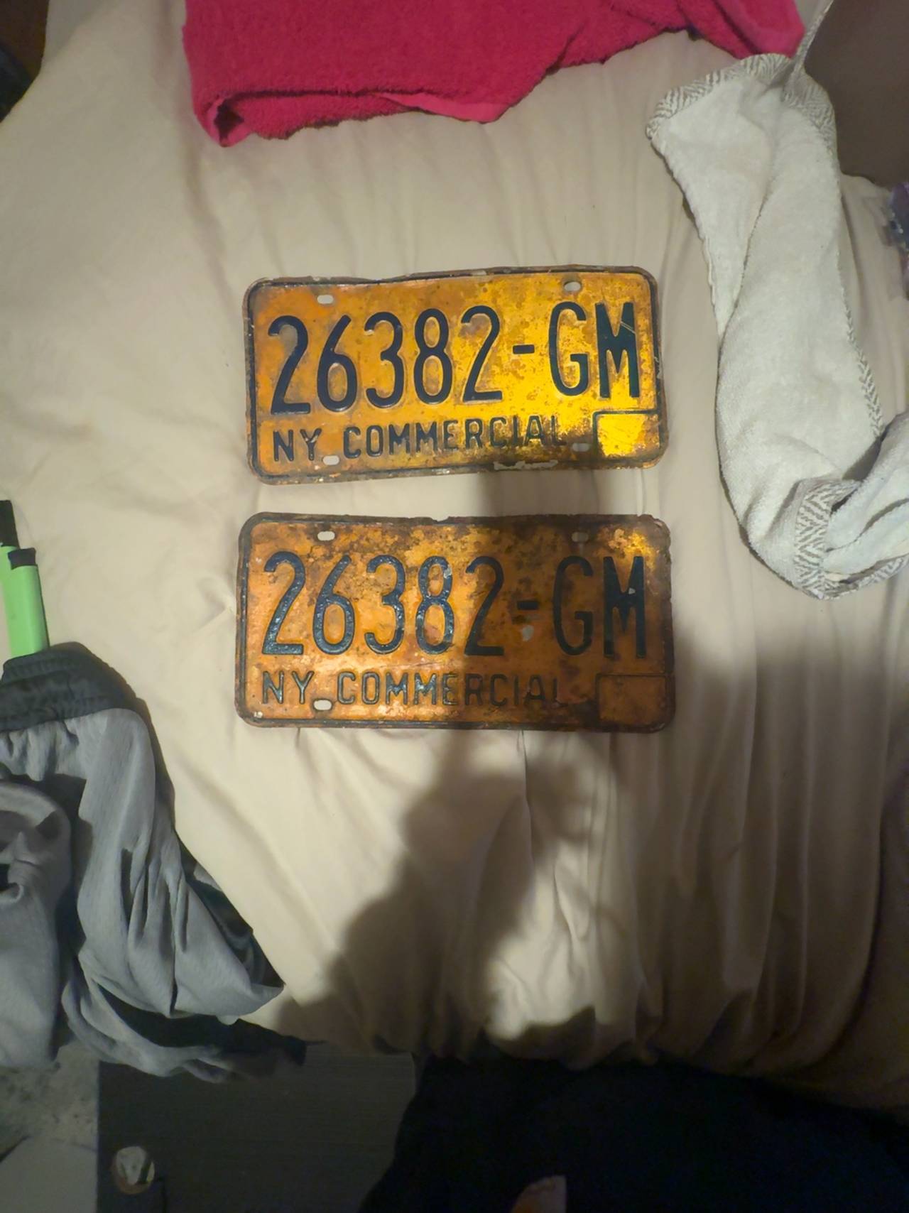 New York Vintage Commercial License Plate