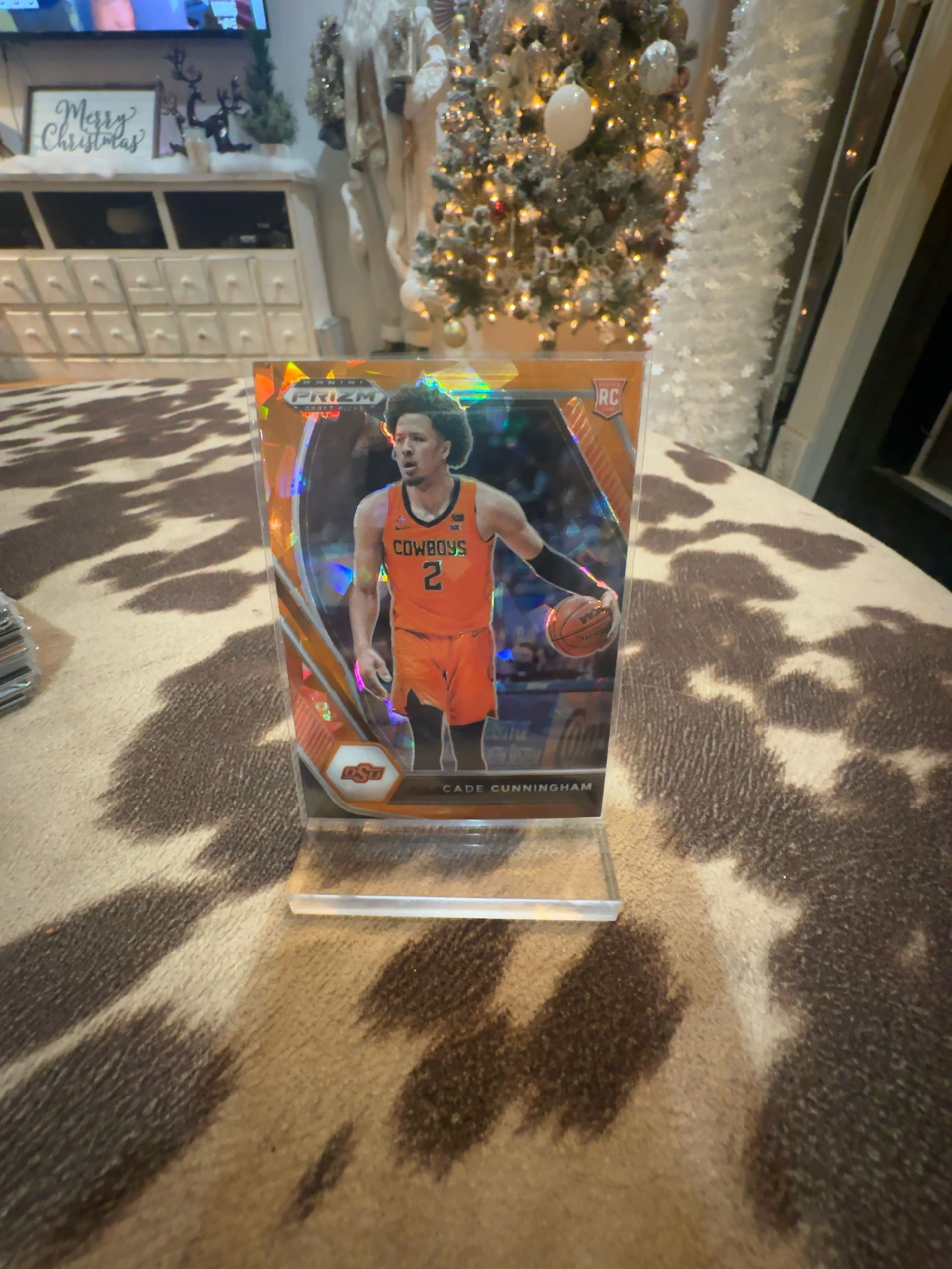 Panini Prizm Cade Cunningham Rookie Card #1 Orange Prizm