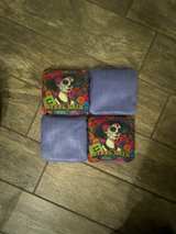 Brotherhood Cornhole Bags Steel Rain Dia de los Muertos Skull - Image 1