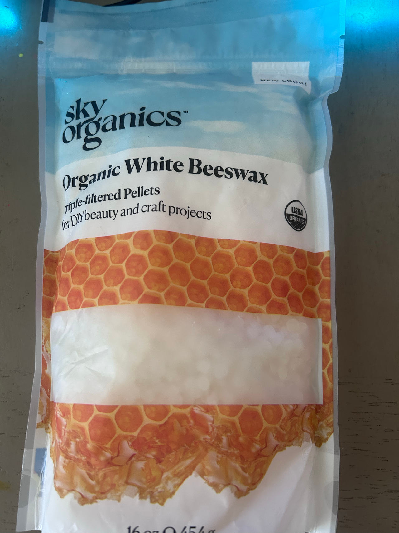 (5) Sky Organics Organic White Beeswax Pellets 16oz