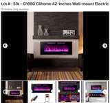 Clihome 42-Inch Wall-mount Electric Fireplace - Image 1
