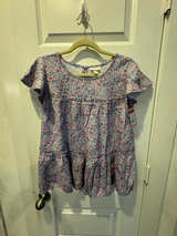 Cat & Jack Girls' Tiered Flutter Sleeve Floral Top - Image 1