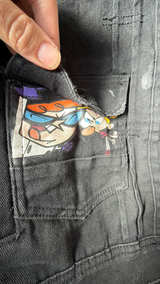 Cartoon Network Dexter's Laboratory Black Denim Jacket - Image 5