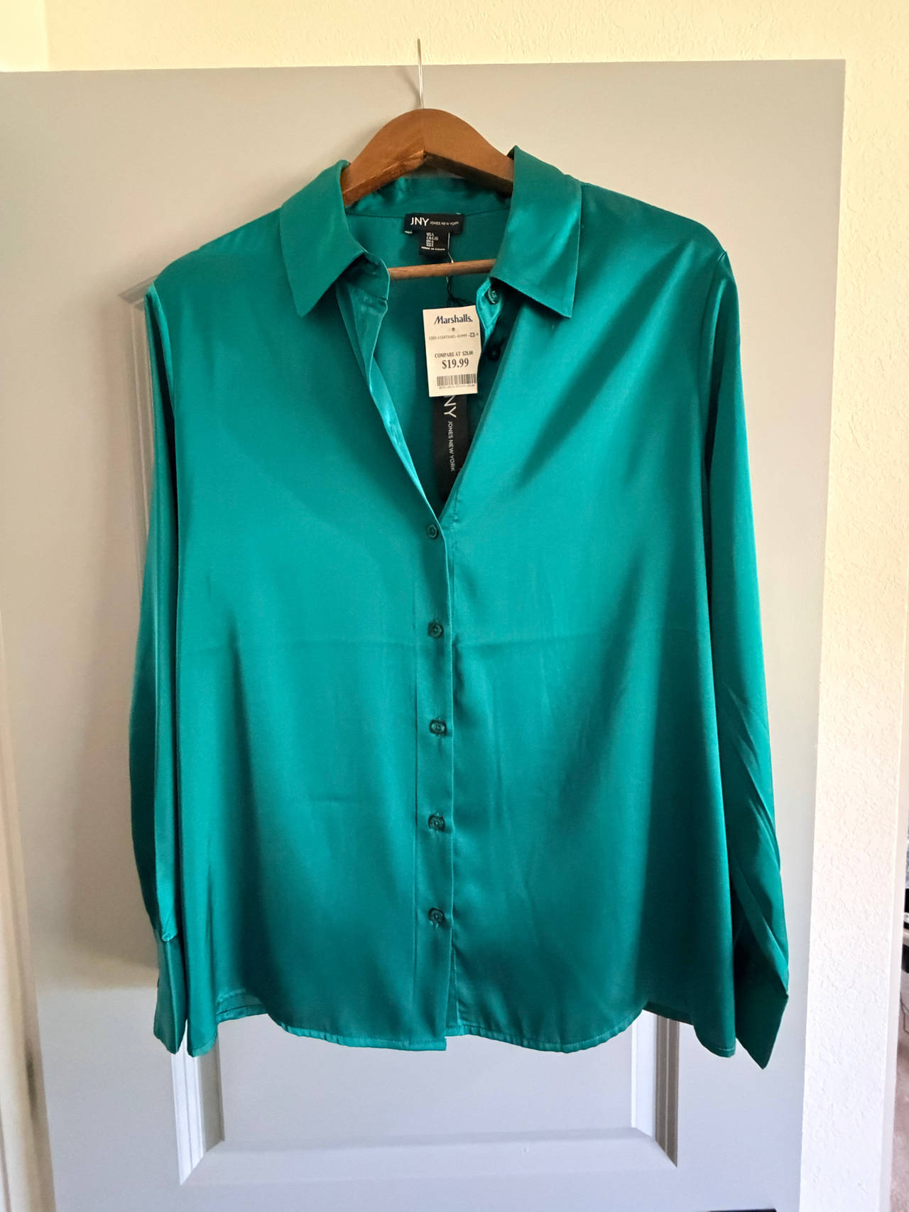 Jones New York Satin Button-Down Shirt