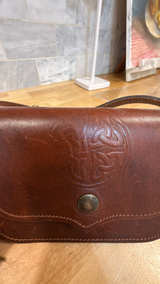 Celtic Knot Embossed Leather Crossbody Bag - Image 2