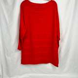 Ashley Stewart Women’s Plus Size 22/24 Red Ribbed Knit Tunic Sweater NWT - Image 4