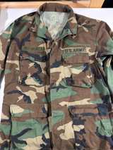 Vintage 1986 U.S. Army Woodland BDU Set Jacket & Pants Medium Regular Military - Image 1