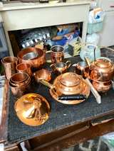 Vintage Copper Tea Kettle and Mug Set - Image 6