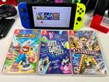 Nintendo Switch HAC-001 Dock Joy Cons 3 Games Case Mario + Rabbids - Image 7