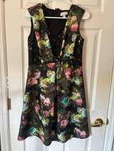 Lovely by Adrienne Vittadini Floral Lace Panel Dress Size 8 - Image 7