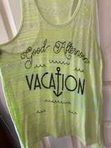 No Boundaries Neon Green Vacation Tank Top XL - Image 3