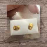18k stud screw type earrings  - Image 1