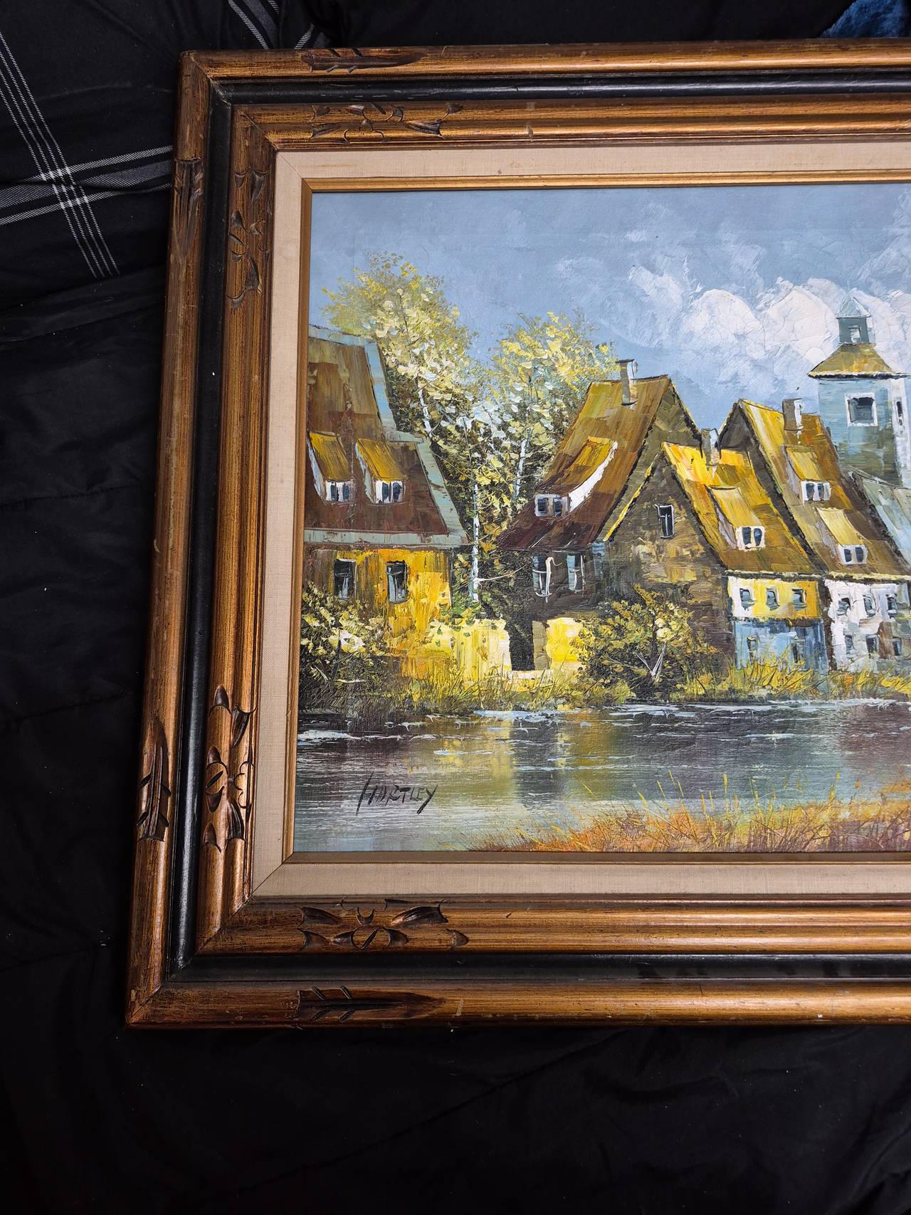 Hartley European Village Landscape Oil Painting