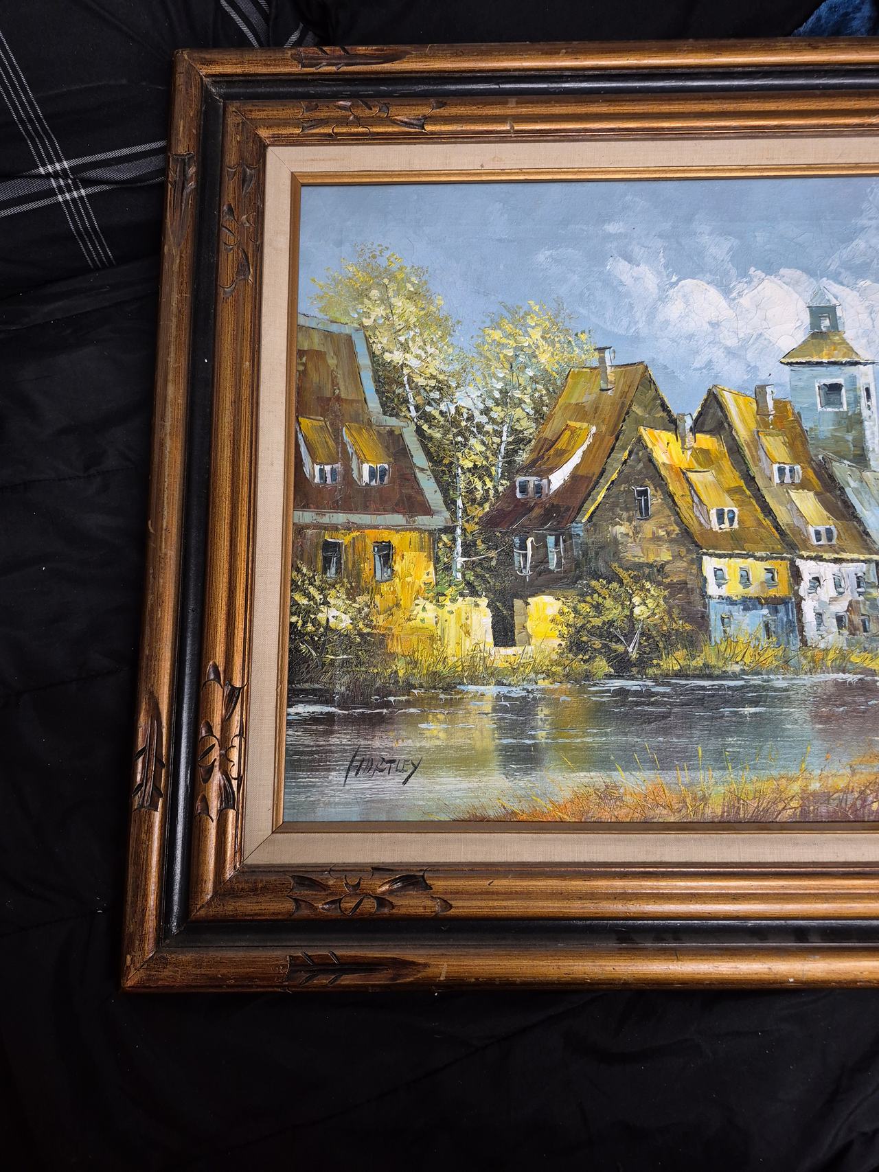 Hartley European Village Landscape Oil Painting
