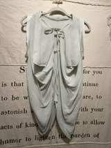Authentic Chloé Draped Silk Top in Gray: Size 40-M/L - Image 1