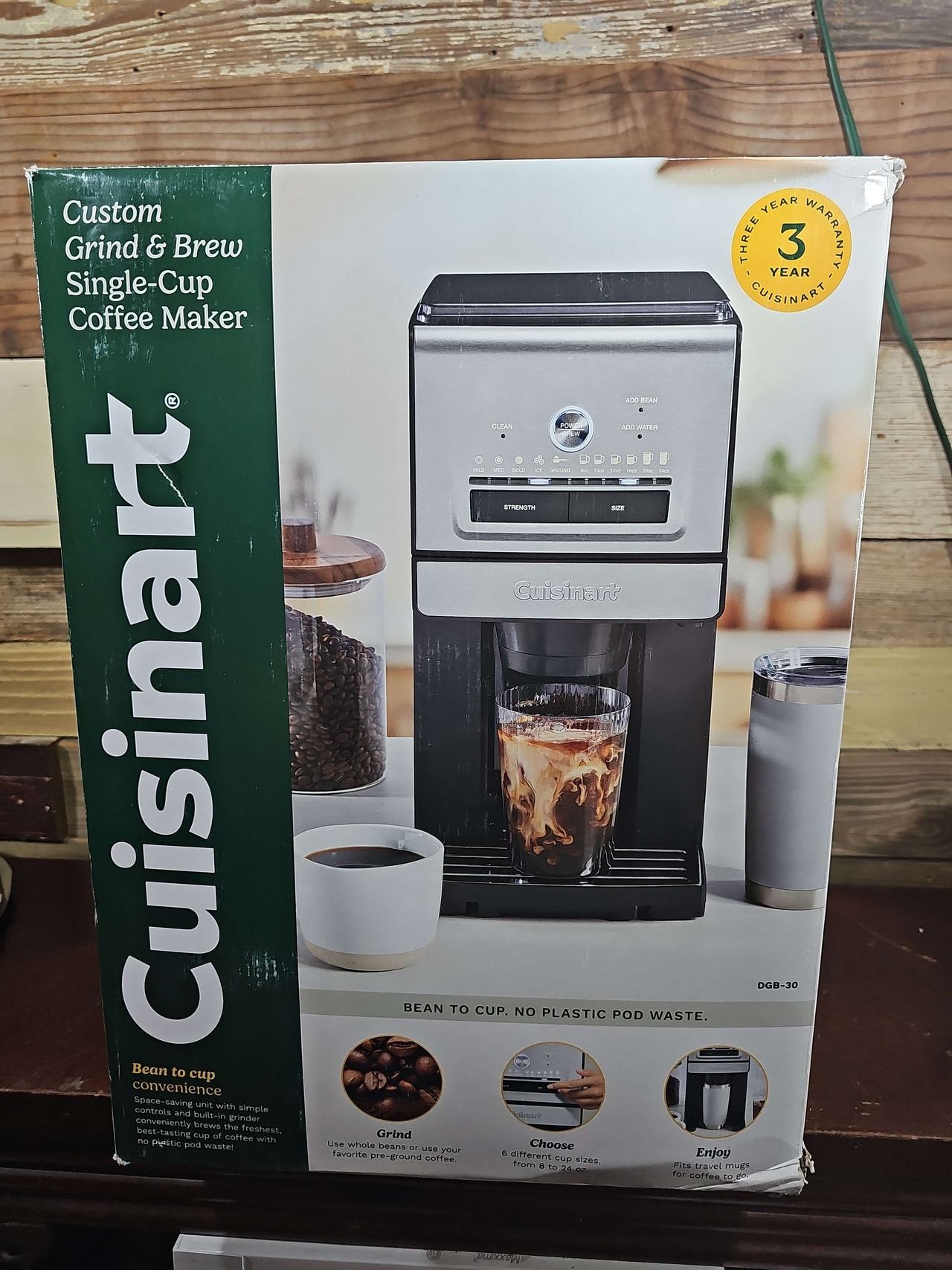 Cuisinart DGB-20 Custom Grind & Brew Single-Cup Coffee Maker