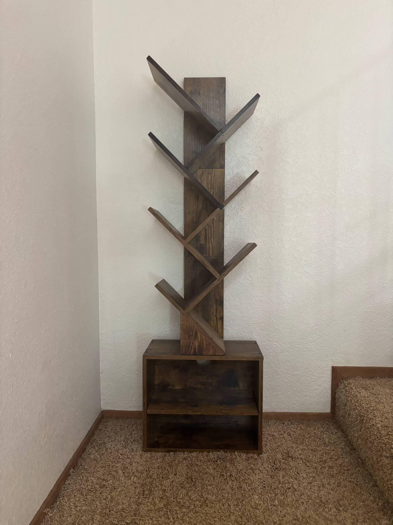 Rolanstar Tree Bookshelf with Storage Cabinet