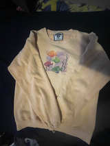 Lee Sport premium cotton yellow fish sweater size Medium - Image 1