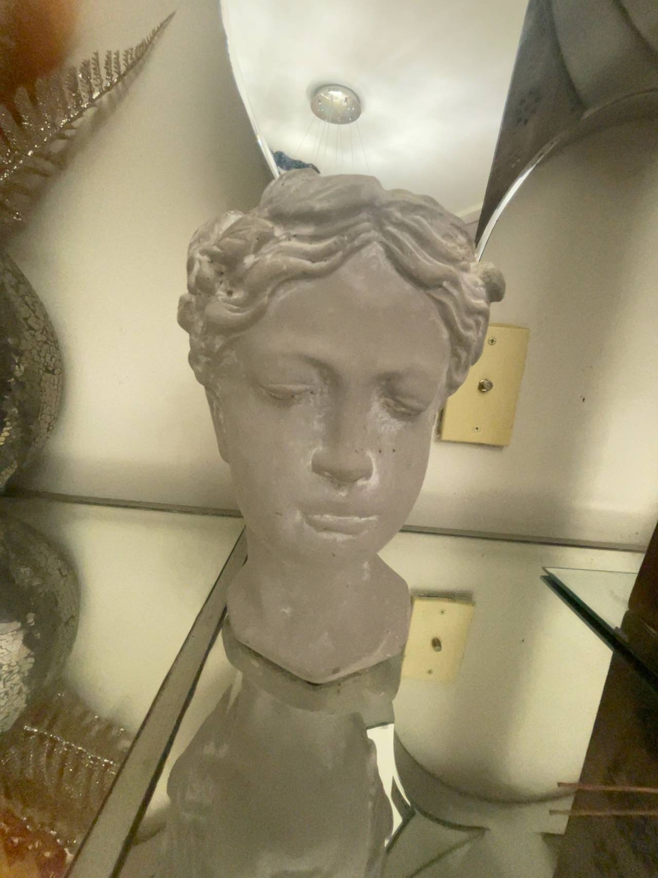 Concrete Lady Head Planter