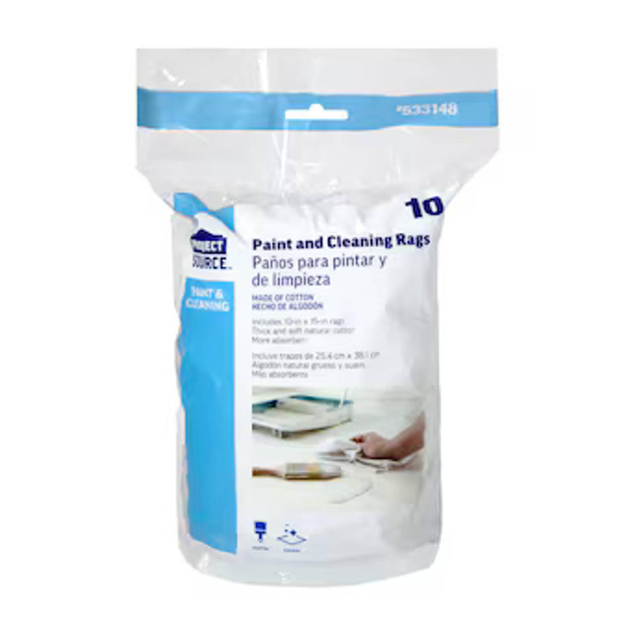 Project Source Paint Rags 10 -Pack Cotton Cloth