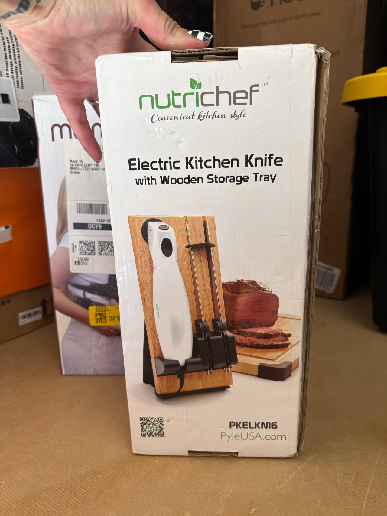 NutriChef PKELKN16 Electric Kitchen Knife Set