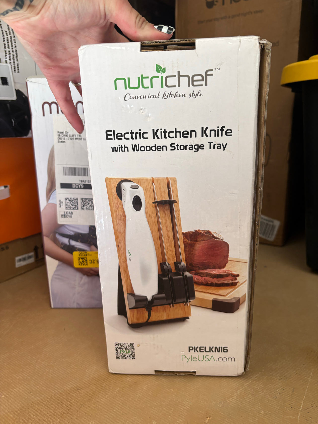 NutriChef PKELKN16 Electric Kitchen Knife Set
