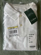 Men’s L.L.Bean Premium Double L Polo Shirt size XL White Color - Image 1