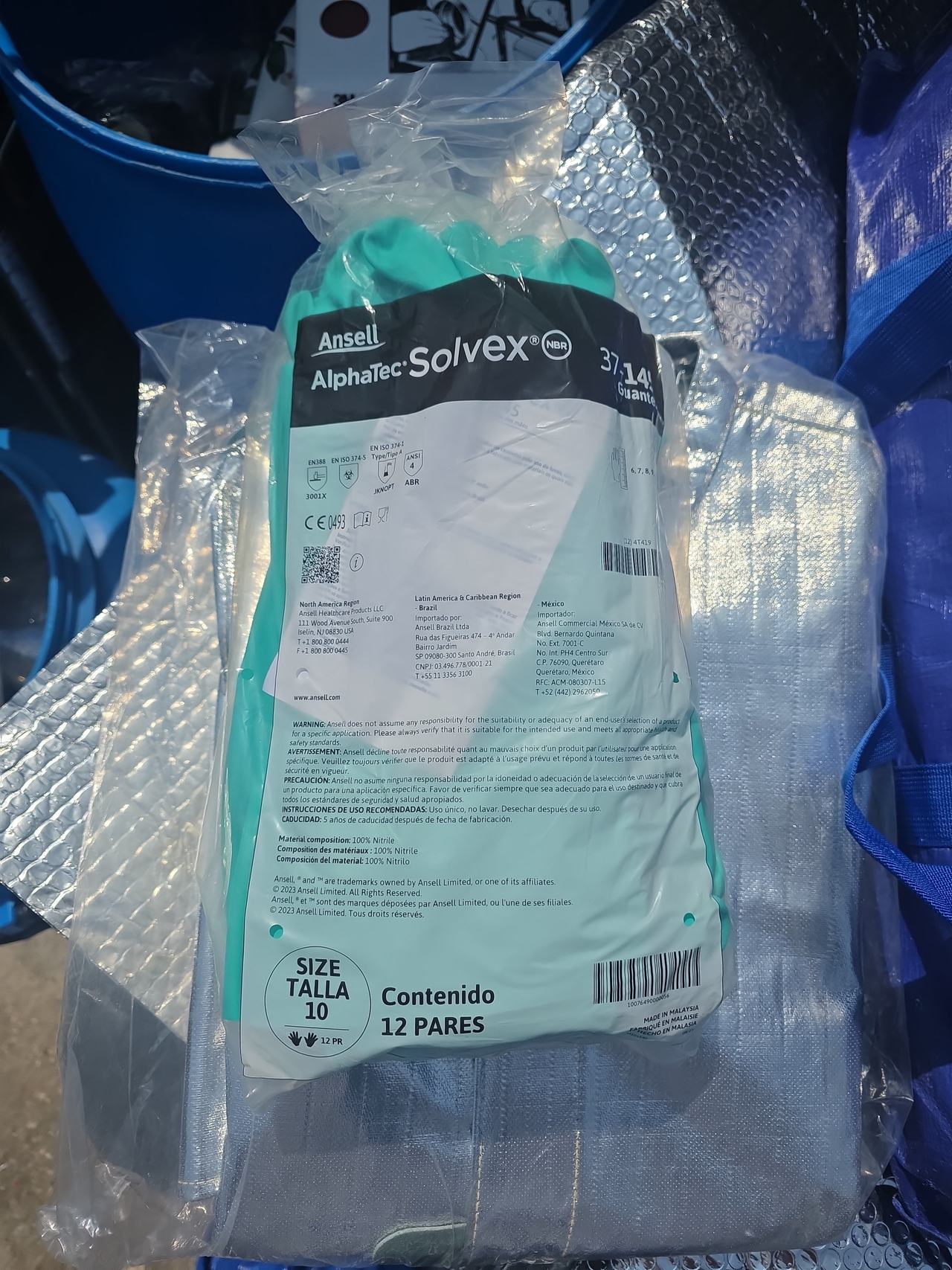 Ansell AlphaTec Solvex 37-145 Nitrile Gloves