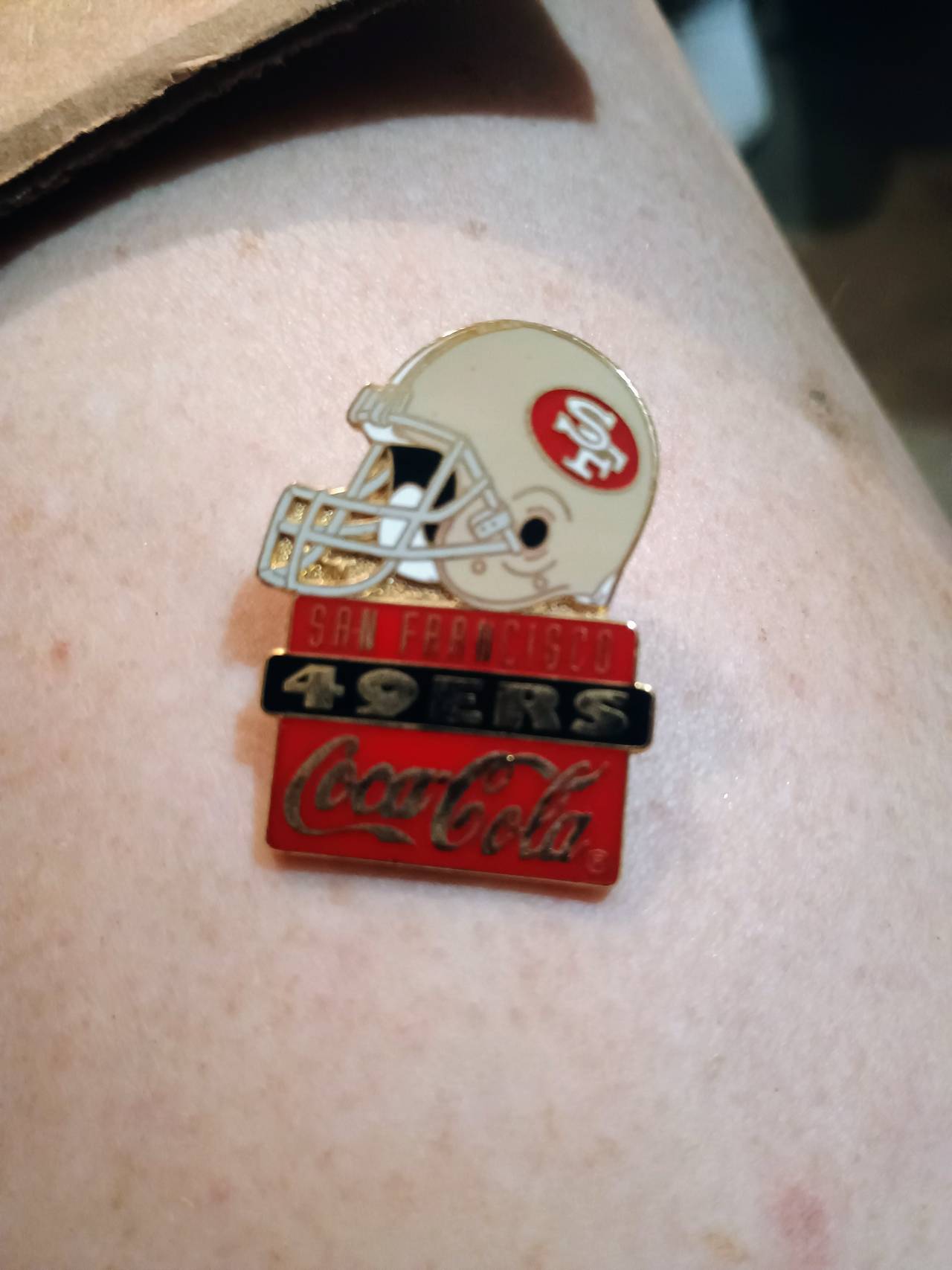Vintage San Francisco 49ers Coca-Cola Helmet Pin