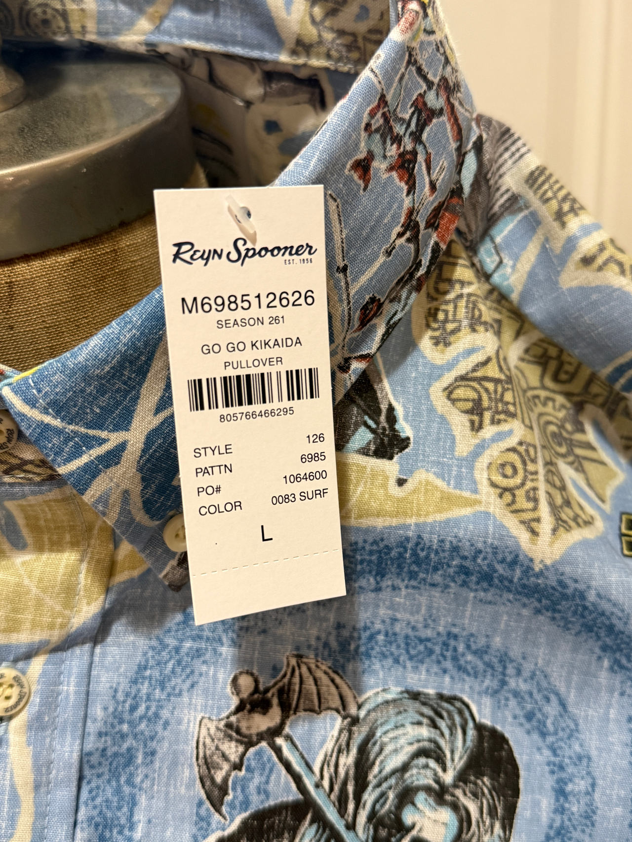 Reyn Spooner Go Go Kikaida Pullover Aloha Shirt