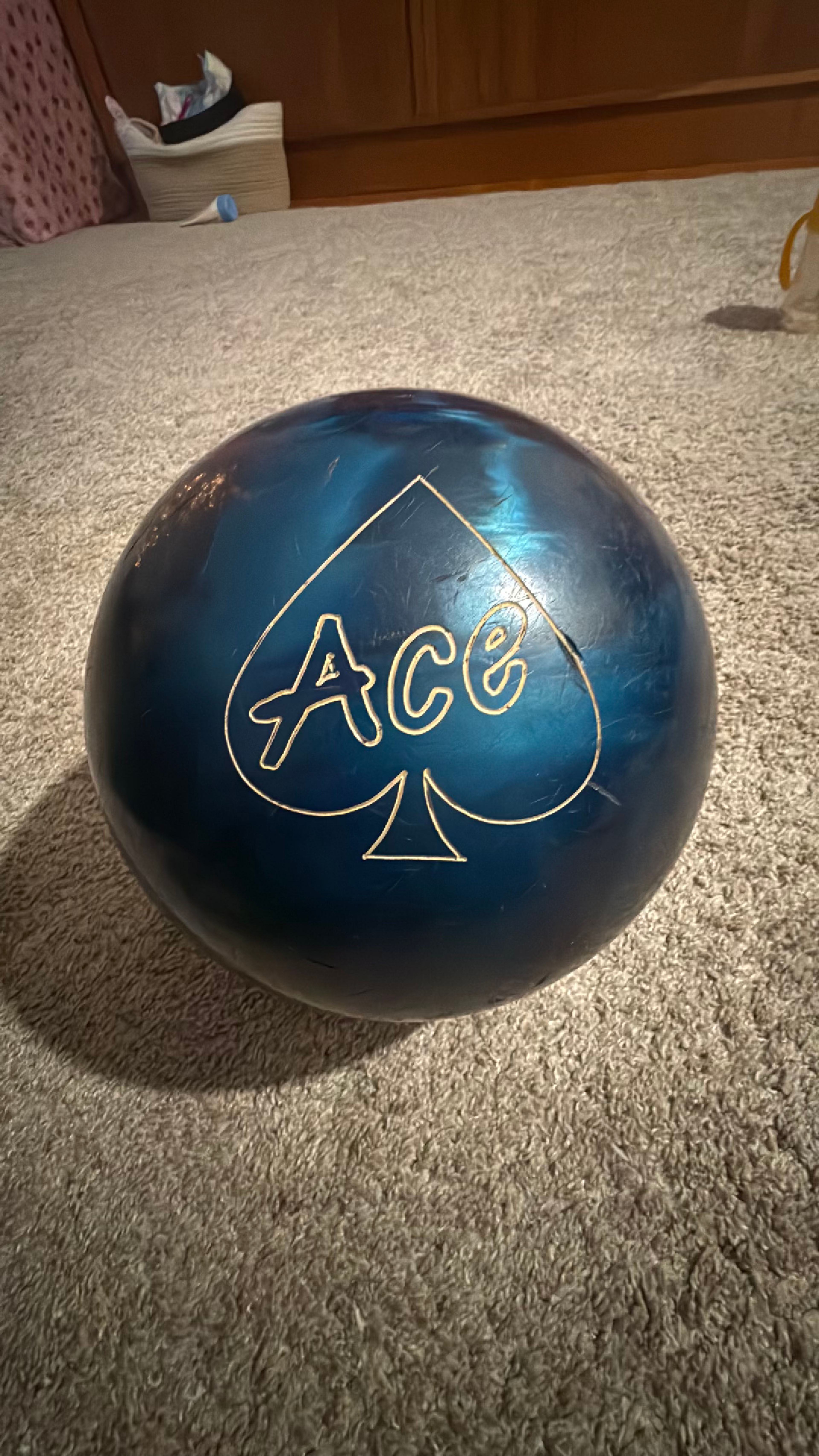 Brunswick Tommy Hudson LT-51 Blue Bowling Ball - Image 4