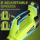 Leaf Blower, Electric Cordless Leaf Blower with 2 Batteries and Charger, 2 Speed - Image 7