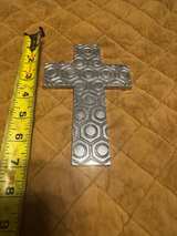 Silver Decorative Metal Wall Cross - Image 3