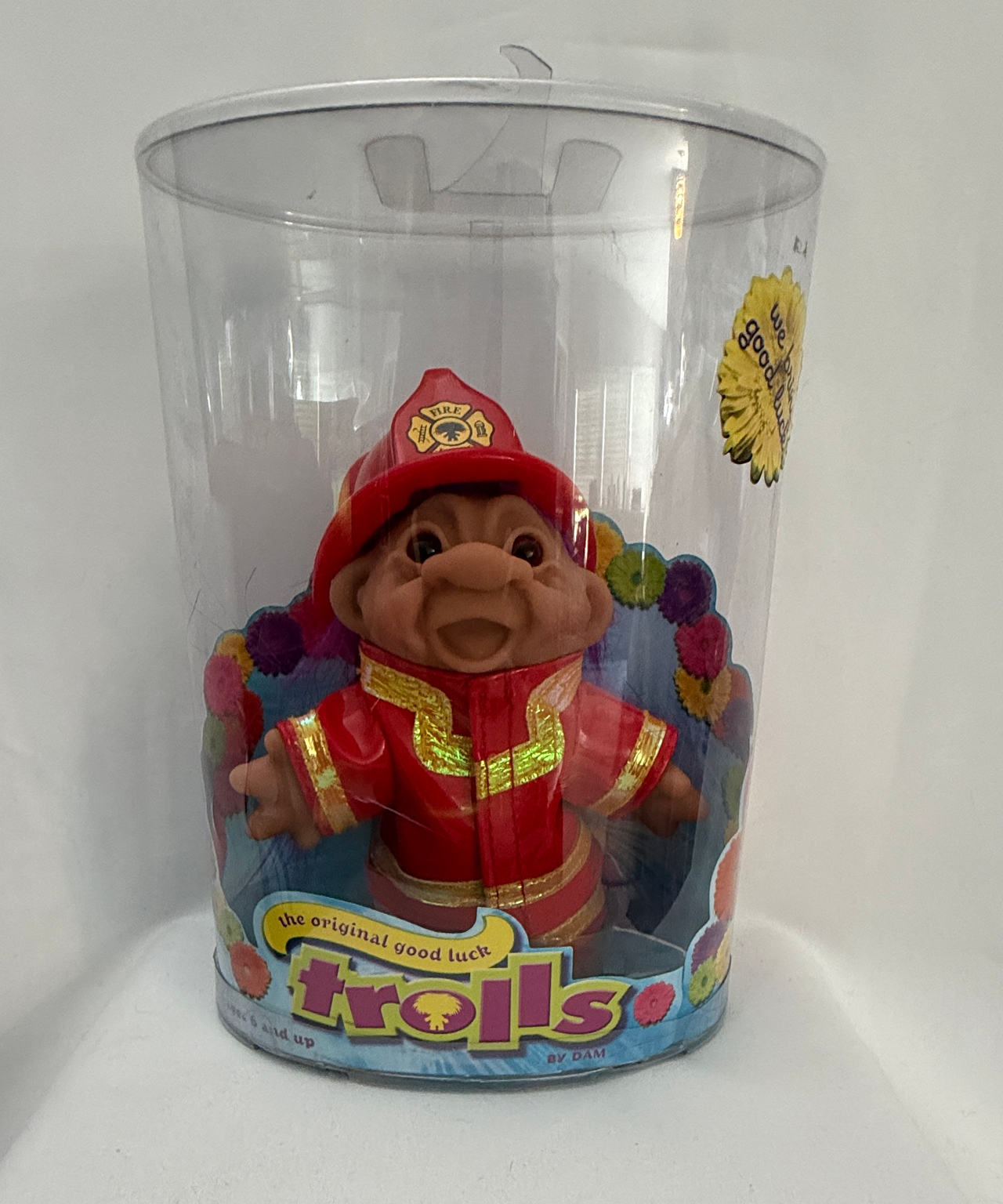 RARE* Dam Fireman Troll Doll in Original Packaging