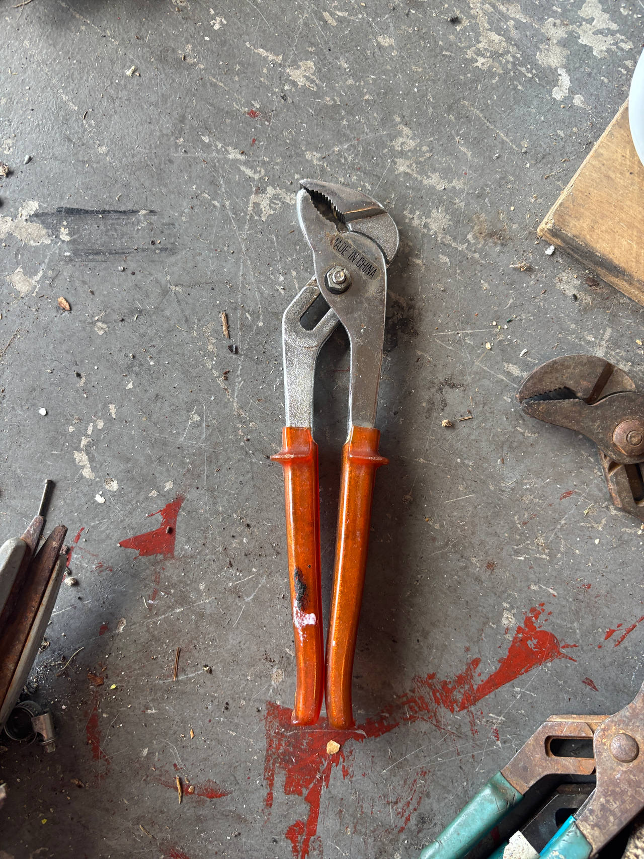 10-Inch Tongue and Groove Pliers with Orange Handles