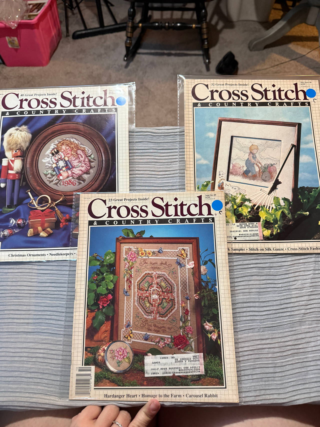 Cross Stitch & Country Crafts Magazine Lot of 3