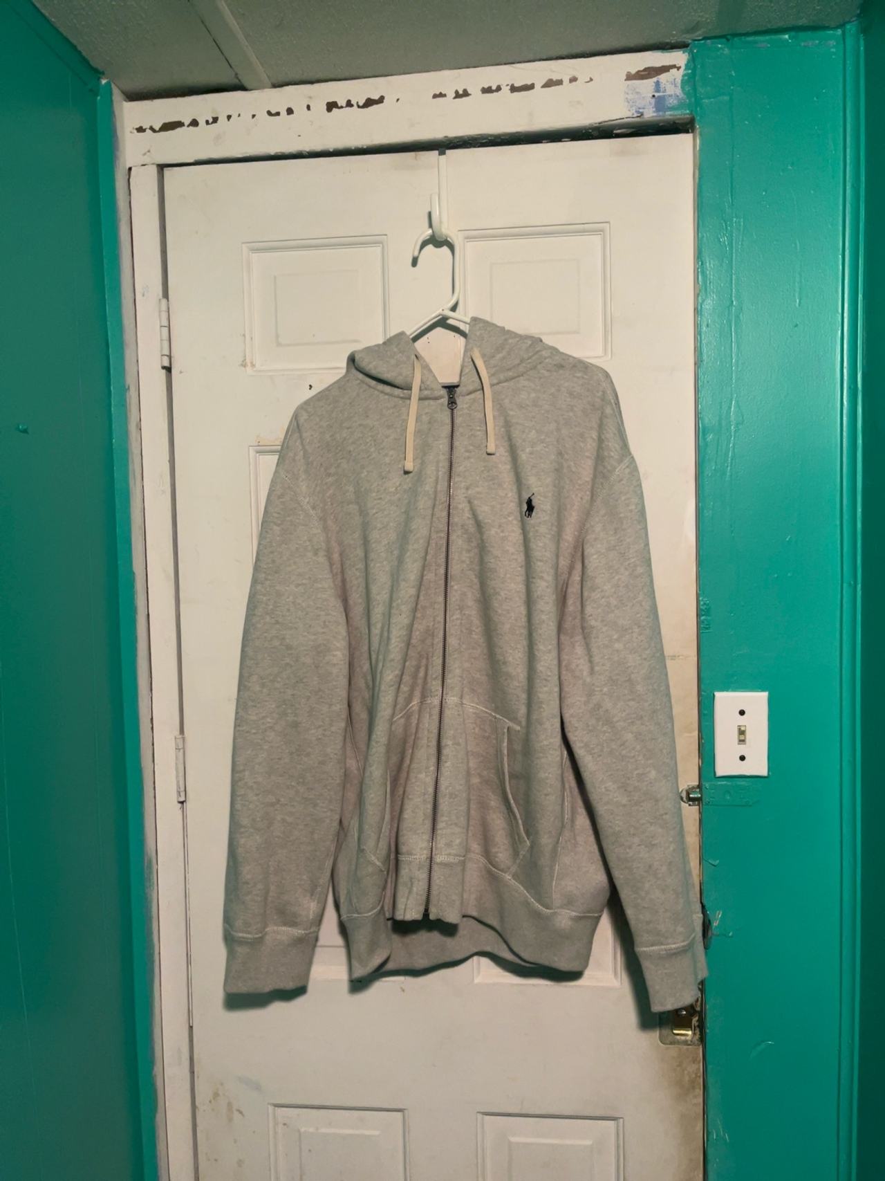 Us polo Full Zip Fleece Hoodie Charcoal
