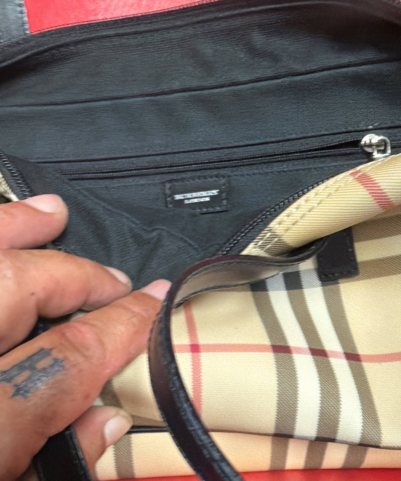 Burberry Nova Check Canvas Shoulder Bag