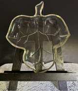 Vintage Hazel-Atlas Clear Glass  Leaf-Shaped Dish - Image 1