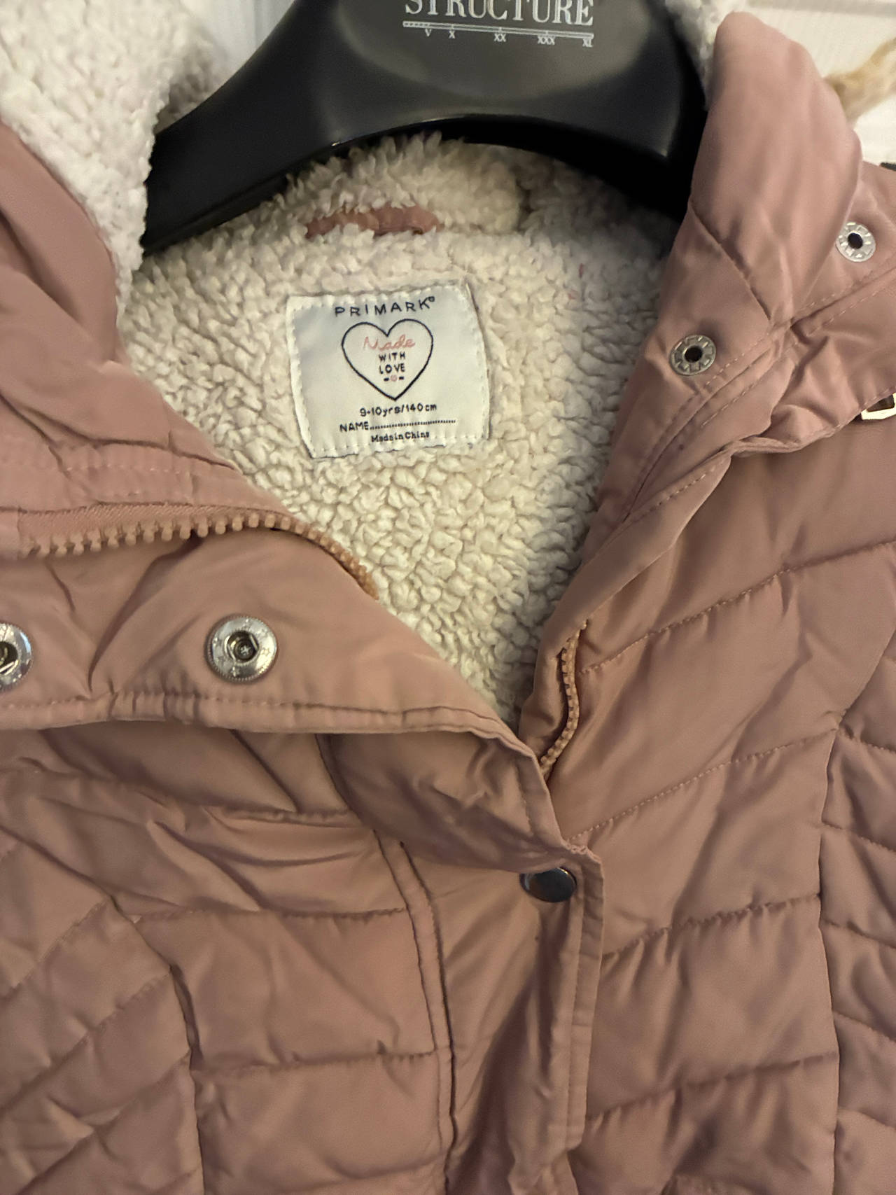 Primark Girls Sherpa Lined Puffer Jacket