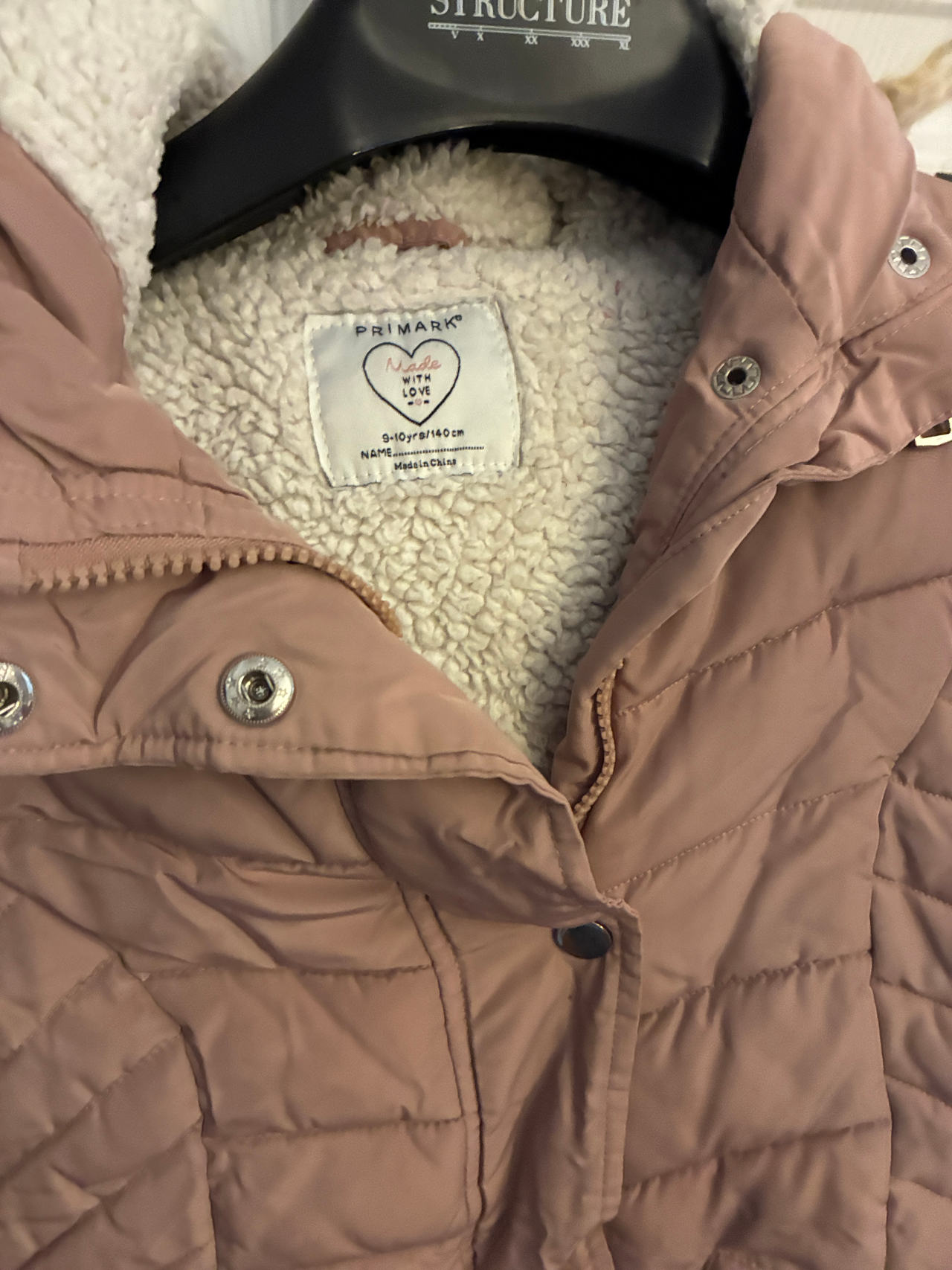Primark Girls Sherpa Lined Puffer Jacket