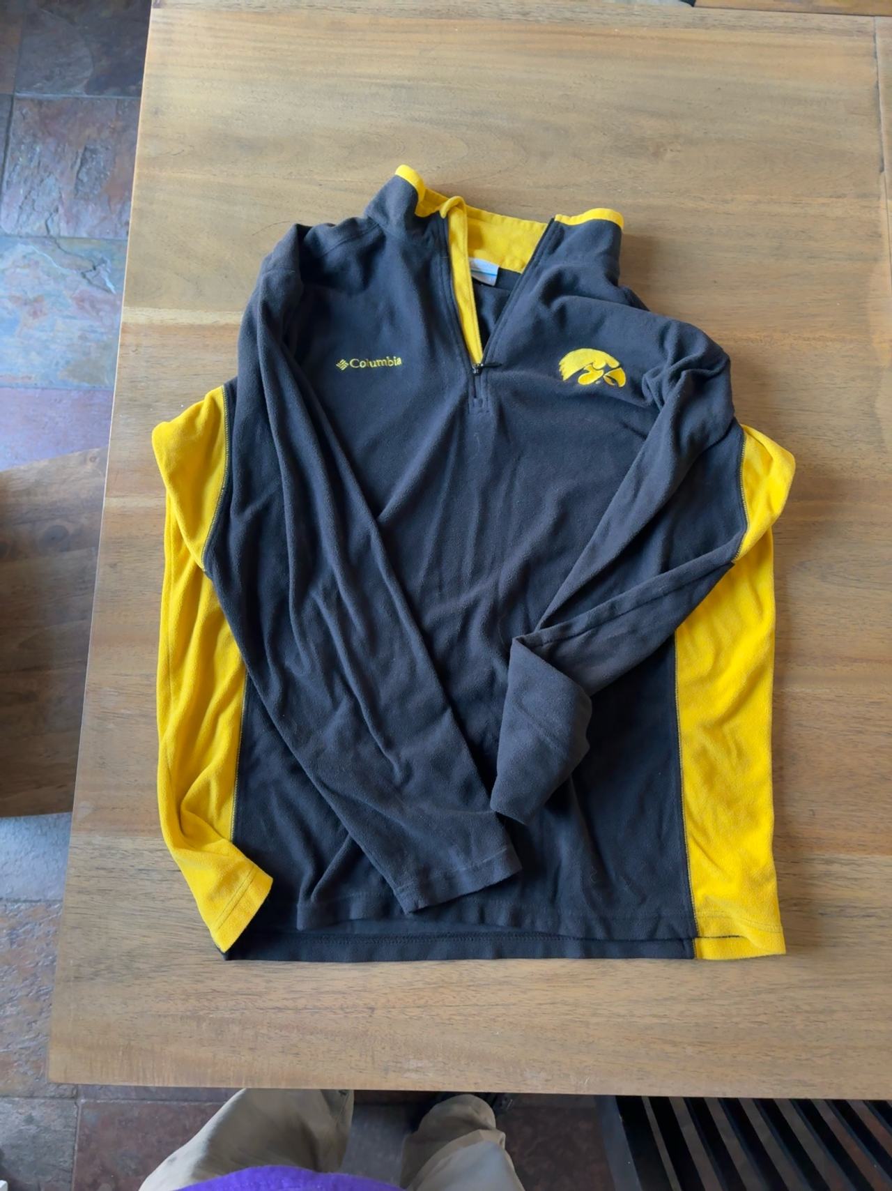 Columbia Iowa Hawkeyes Quarter-Zip Jacket Large Unisex