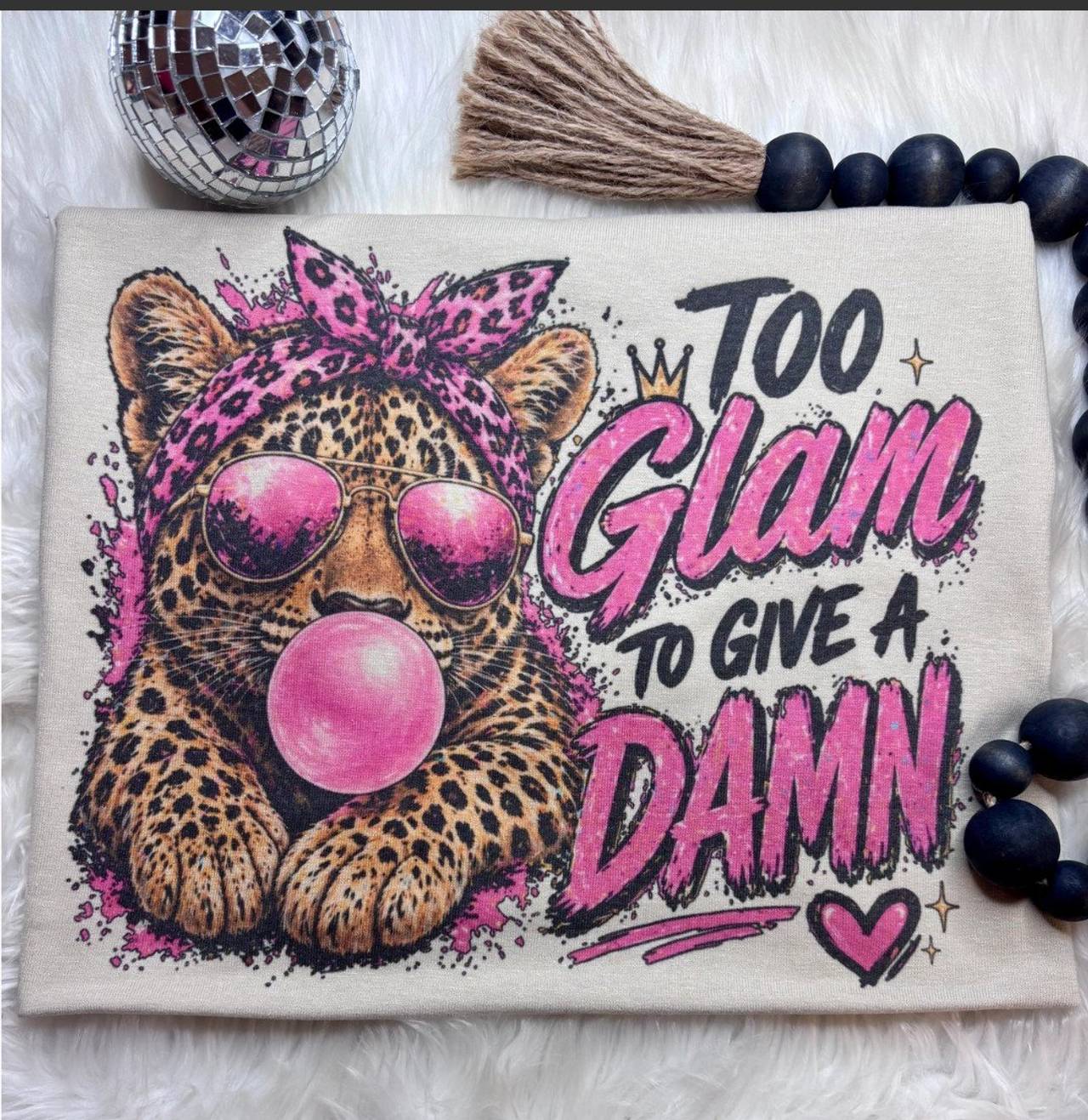 Too Glam To Give A Damn Leopard Makeup Bag