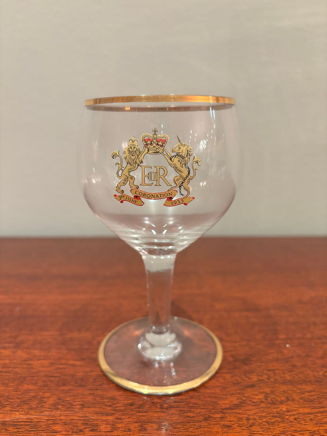 Queen Elizabeth II Coronation Commemorative Glass
