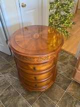 American Signature 3-Drawer Inlaid Top End Table - Image 2