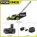Ryobi 18V ONE+ 13 in. Cordless Battery Push Lawn Mower Kit with 4.0 Ah Battery and Charger - Image 5